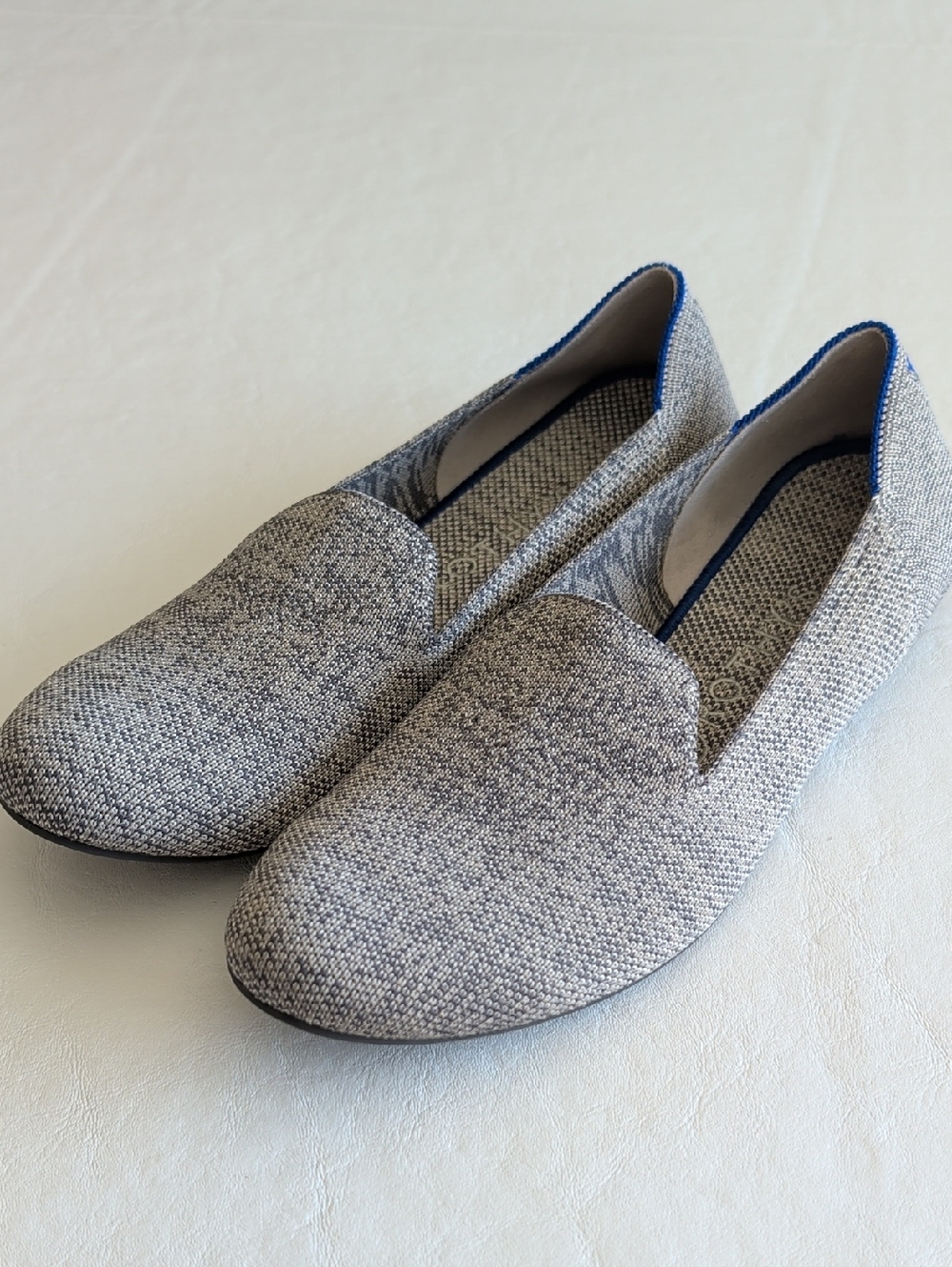 Rothy’s The Loafer in Gray & Blue Slip On Flats Women's Size 9